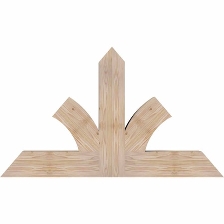 Ekena Millwork Richland Smooth Timber Gable Bracket, Douglas Fir, 48"W x 28"H x 5 1/2"D x 5 1/2"F, 14/12 Pitch GBW048X28X0606RIC00SDF